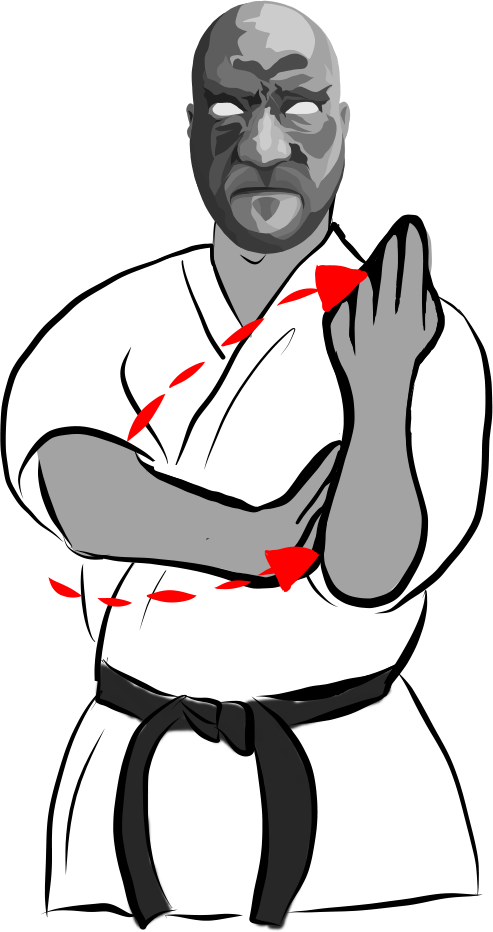 Kaishu hiji sasae uke (Open Hand Supported Block)
